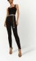 Dolce & Gabbana Gedrapeerde tulen korset top Zwart - Thumbnail 2