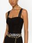 Dolce & Gabbana Gedrapeerde tulen korset top Zwart - Thumbnail 5