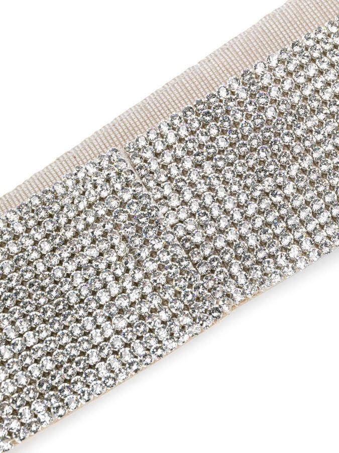 Dolce & Gabbana kristallen versierde riem Metallic