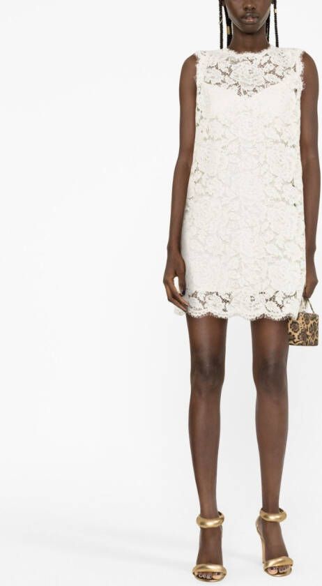 Dolce & Gabbana Mouwloze mini-jurk Beige