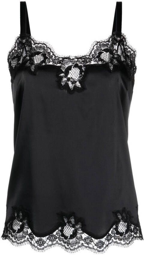 Dolce & Gabbana lace trim camisole Zwart