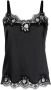 Dolce & Gabbana lace trim camisole Zwart - Thumbnail 2