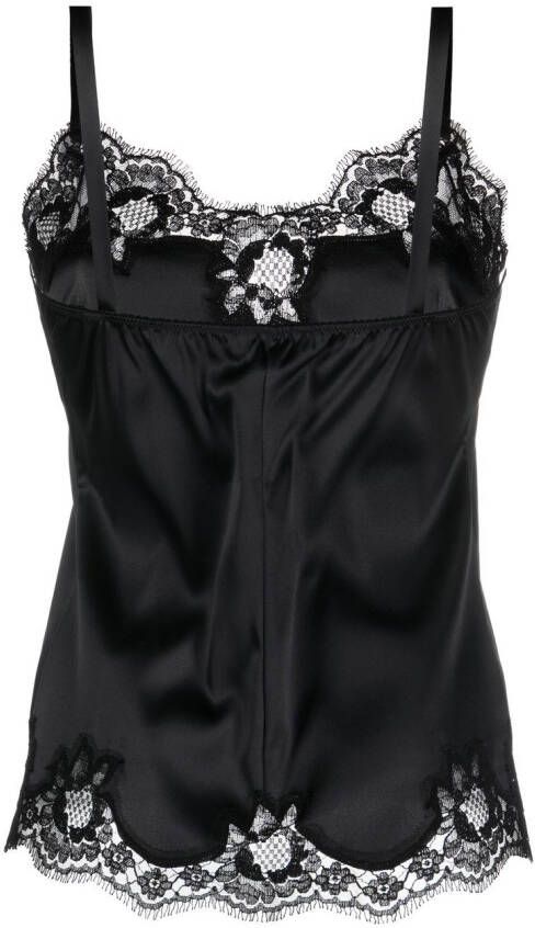 Dolce & Gabbana lace trim camisole Zwart