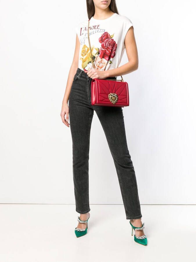 Dolce & Gabbana Grote Devotion gewatteerde schoudertas Rood