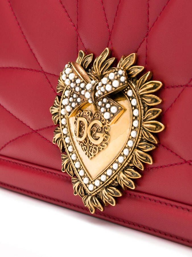 Dolce & Gabbana Grote Devotion gewatteerde schoudertas Rood
