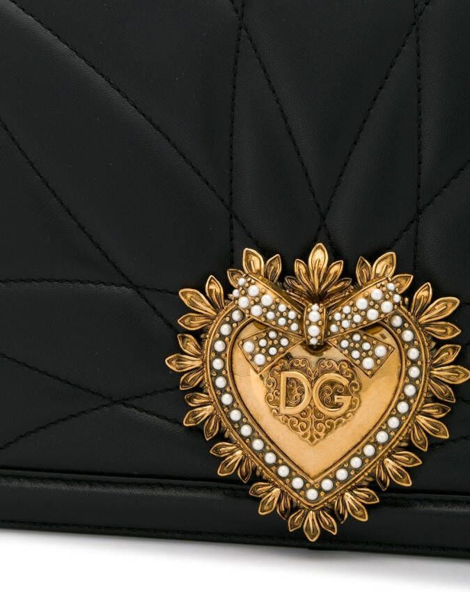 Dolce & Gabbana large Devotion crossbody tas Zwart