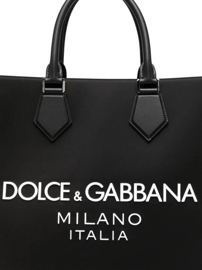 Dolce & Gabbana Shopper met logo-reliëf Zwart