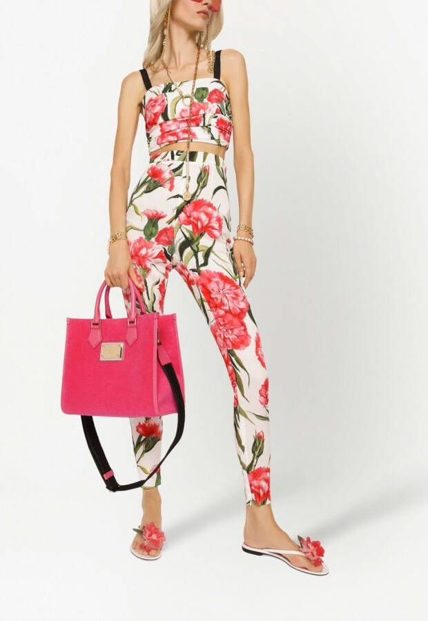 Dolce & Gabbana Legging met bloemenprint Wit