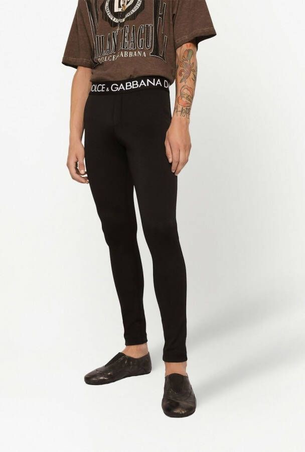 Dolce & Gabbana Legging met logoprint Zwart
