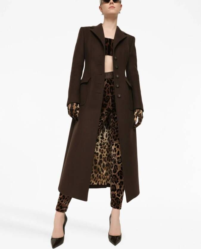 Dolce & Gabbana Legging met luipaardprint Bruin