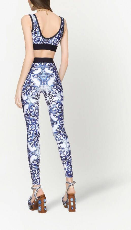 Dolce & Gabbana Legging met print Blauw