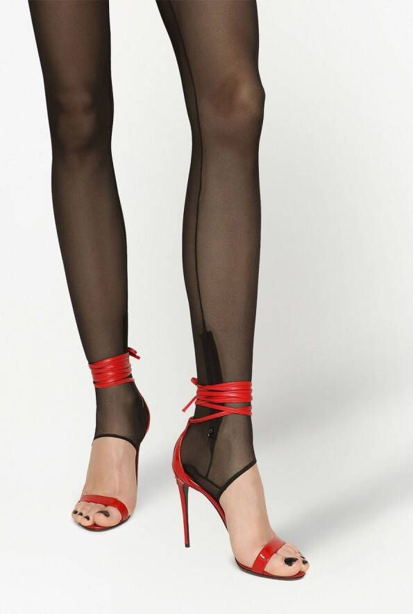 Dolce & Gabbana Legging met tule Zwart