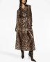 Dolce & Gabbana leopard-print belted trench coat Bruin - Thumbnail 3