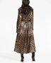 Dolce & Gabbana leopard-print belted trench coat Bruin - Thumbnail 4