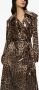 Dolce & Gabbana leopard-print belted trench coat Bruin - Thumbnail 5