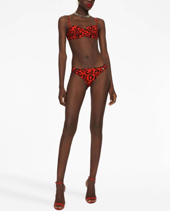 Dolce & Gabbana Bikini met luipaardprint Rood