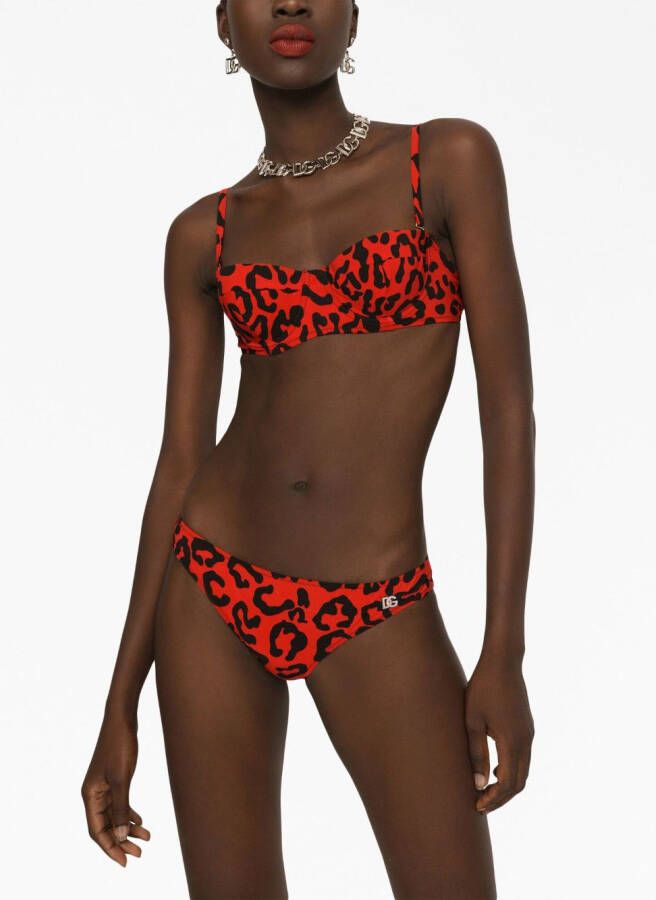 Dolce & Gabbana Bikini met luipaardprint Rood