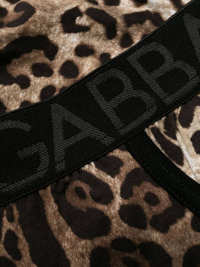 Dolce & Gabbana Boxershorts met luipaardprint Bruin