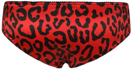Dolce & Gabbana Slip met luipaardprint Rood