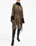 Dolce & Gabbana leopard-print fringed poncho Bruin - Thumbnail 2