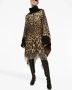 Dolce & Gabbana leopard-print fringed poncho Bruin - Thumbnail 3