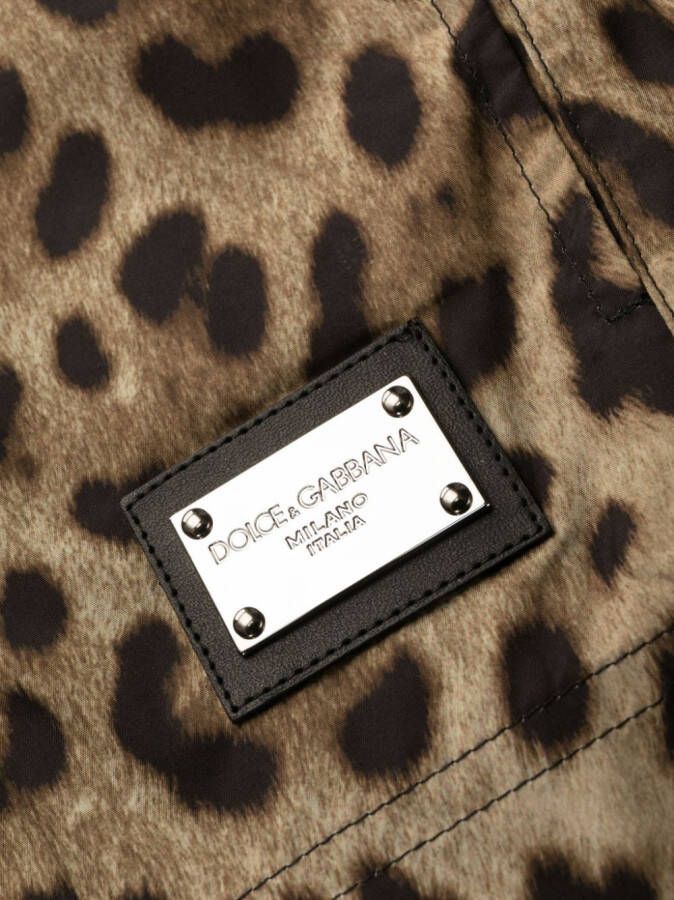 Dolce & Gabbana Shorts met luipaardprint Zwart