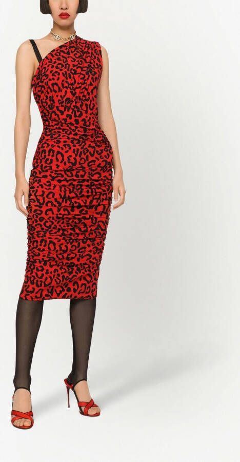Dolce & Gabbana Asymmetrische jurk Rood