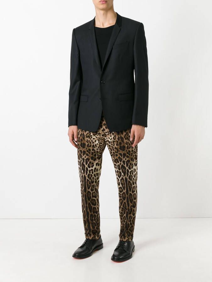 Dolce & Gabbana leopard print trousers Bruin