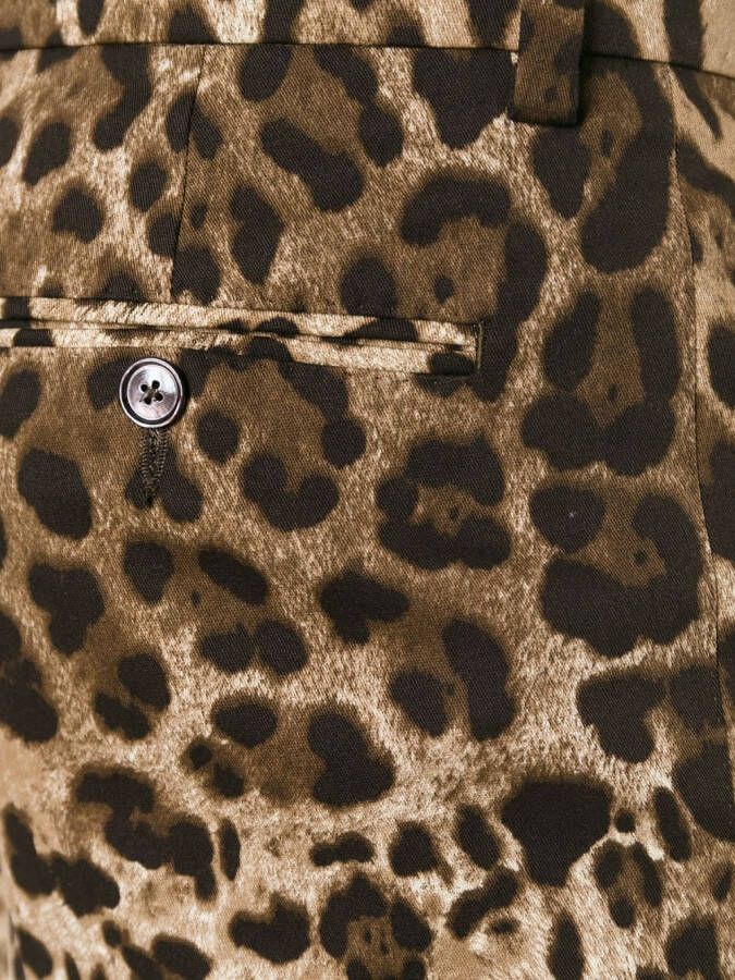 Dolce & Gabbana leopard print trousers Bruin