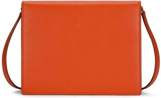 Dolce & Gabbana Leren crossbodytas met DG logo Oranje