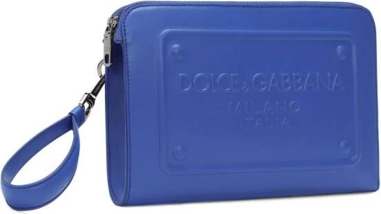Dolce & Gabbana Leren handschoenen Blauw
