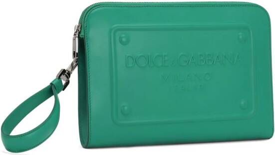 Dolce & Gabbana Leren handschoenen Groen