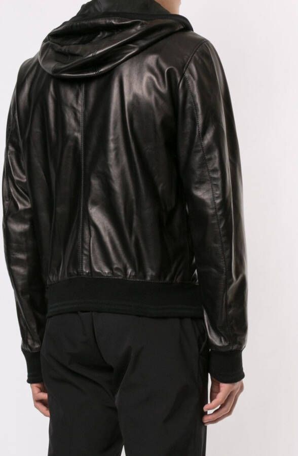 Dolce & Gabbana Leren jas Zwart