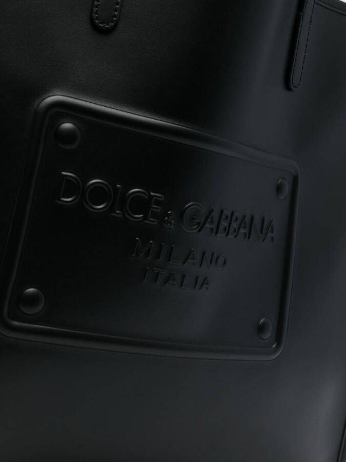 Dolce & Gabbana Leren shopper Zwart
