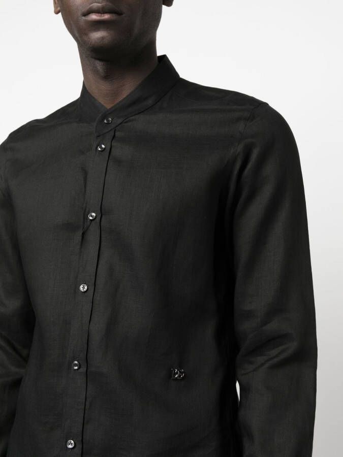 Dolce & Gabbana Linnen overhemd Zwart