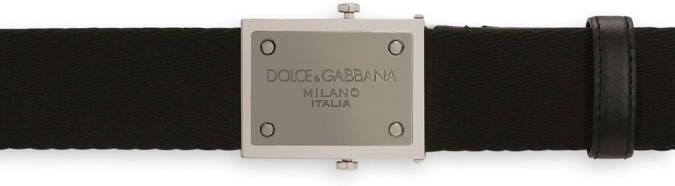 Dolce & Gabbana Leren riem Zwart