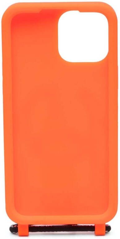 Dolce & Gabbana iPhone 13 Pro Max hoesje met logo-reliëf Oranje