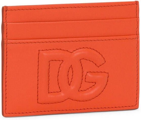 Dolce & Gabbana Pasjeshouder met logo-reliëf Oranje