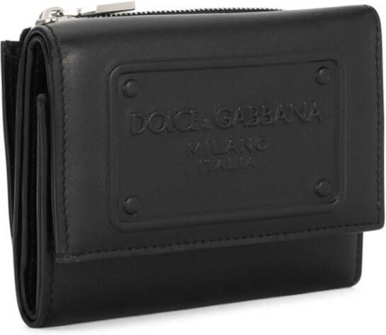 Dolce & Gabbana Portemonnee met logo-reliëf Zwart