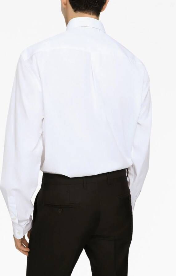 Dolce & Gabbana Overhemd met geborduurd logo Wit
