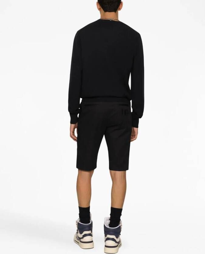 Dolce & Gabbana Shorts met geborduurd logo Zwart