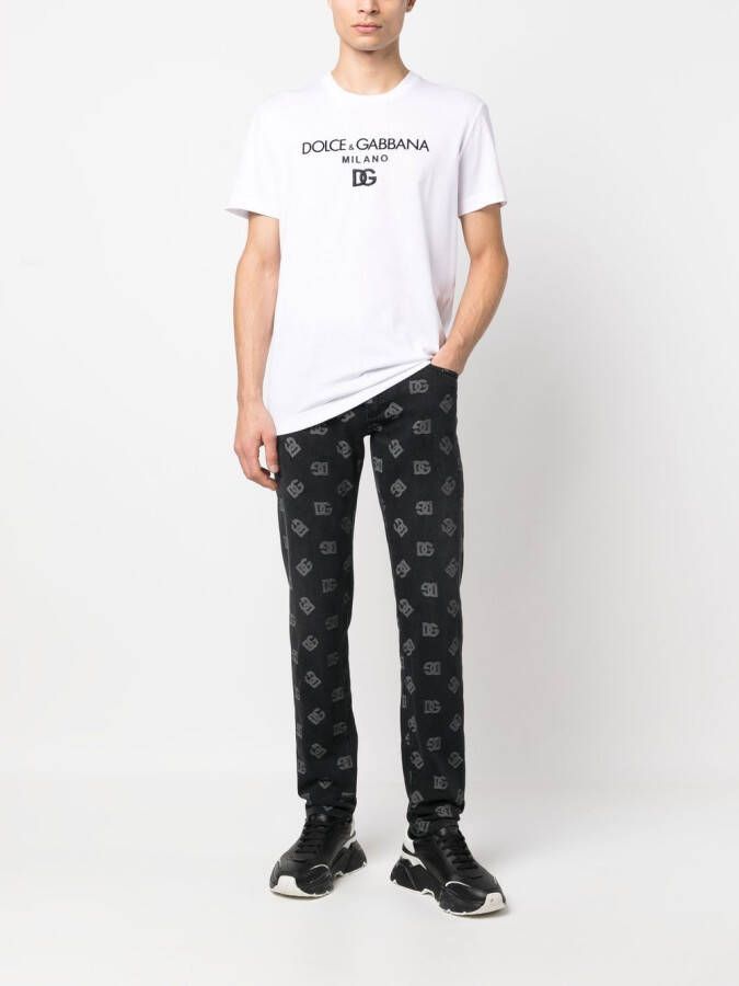 Dolce & Gabbana T-shirt met geborduurd logo Wit