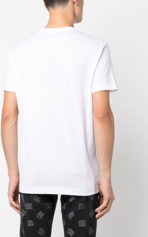 Dolce & Gabbana T-shirt met geborduurd logo Wit