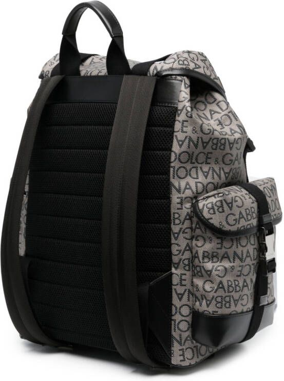 Dolce & Gabbana Rugzak met logo jacquard Bruin