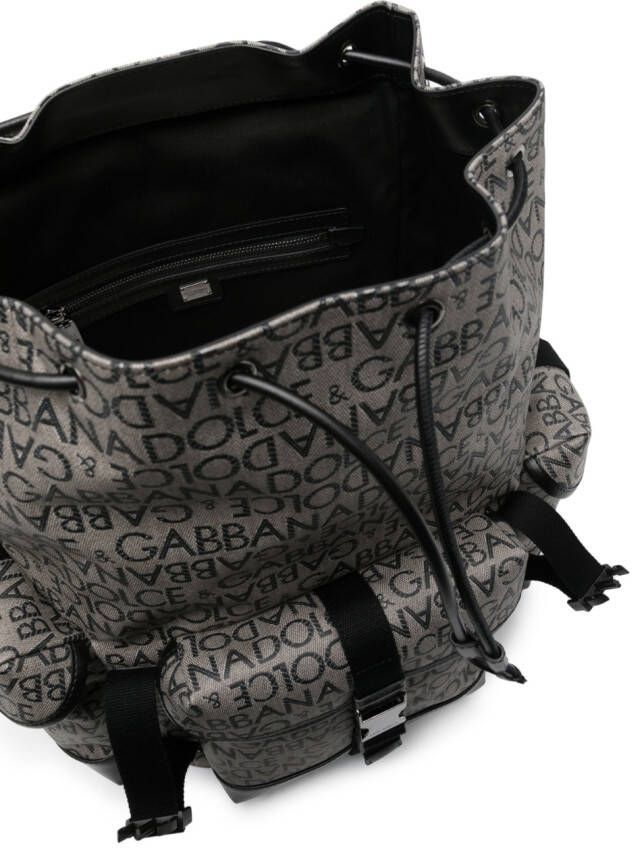 Dolce & Gabbana Rugzak met logo jacquard Bruin