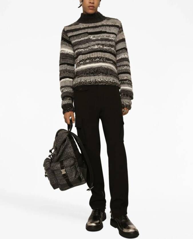 Dolce & Gabbana Rugzak met logo-jacquard Zwart