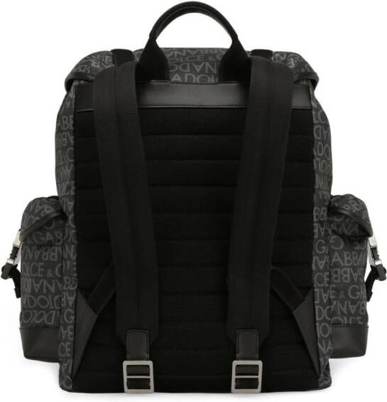 Dolce & Gabbana Rugzak met logo-jacquard Zwart