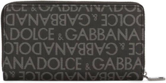 Dolce & Gabbana Pasjeshouder met logo jacquard Zwart