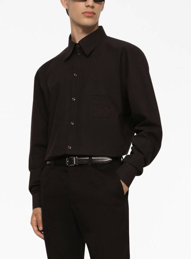 Dolce & Gabbana Poloshirt met logoprint Zwart
