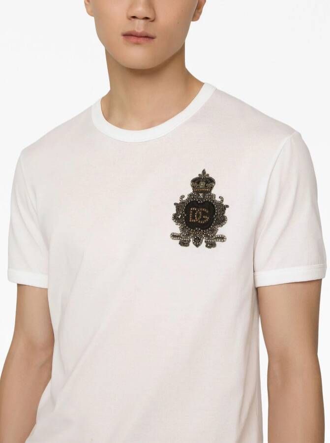 Dolce & Gabbana T-shirt met logopatch Wit